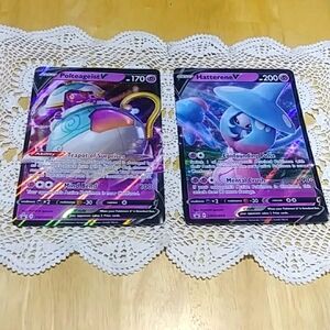 Pokemon Jumbo Oversized Hatterene V and Polteageist V